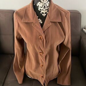 JACLYN SMITH CLASSIC Tan Color Light Blazer Jacket Size Small
